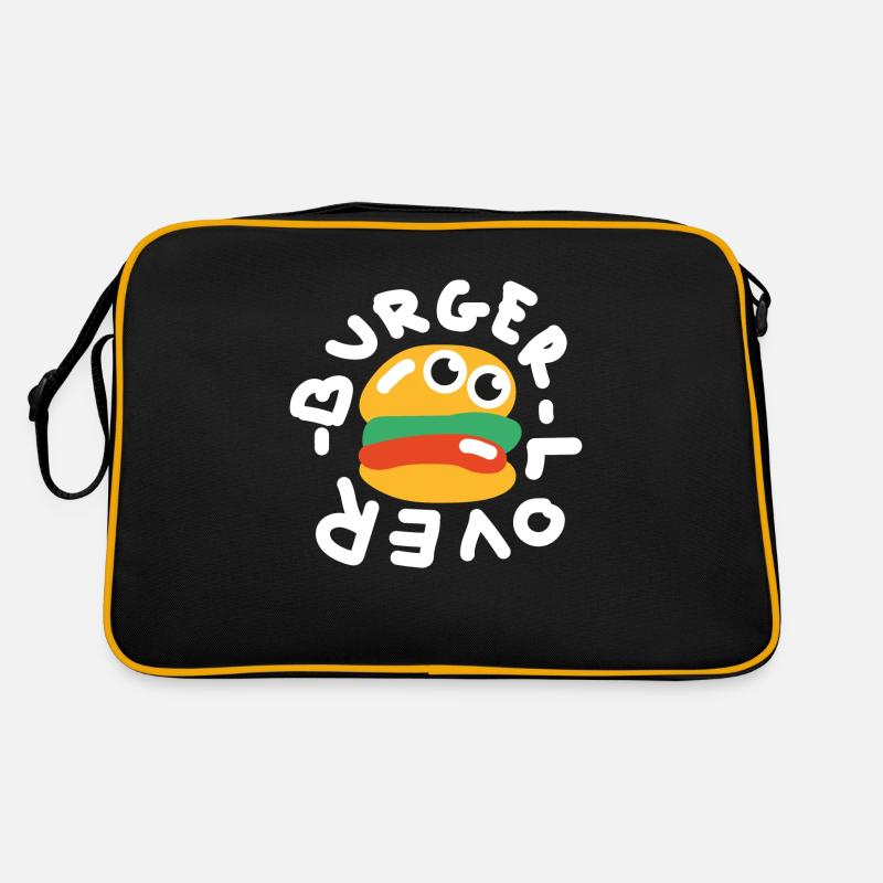 BURGER LOVER - Sac Retro - noir/or
