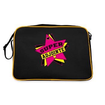 Super ADJOINTE - Sac Retro - noir/or - Dos