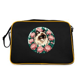 Ragdoll Breed Cat - Retro Bag - black/gold - Back