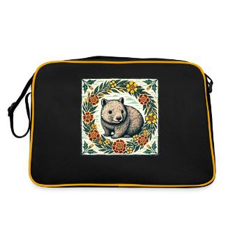 Wombat - Sac Retro - noir/or - Dos