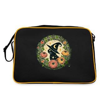 Sorcier chat noir - Sac Retro - noir/or - Dos