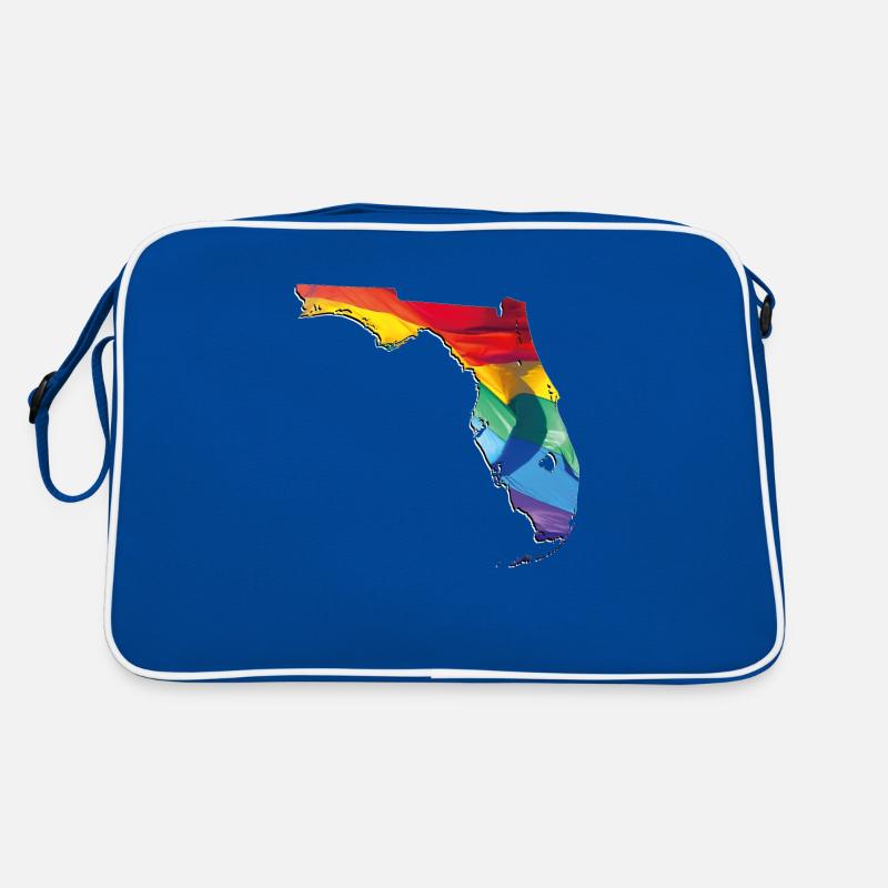 LGBTQ Flag in Florida State Map Retro Bag
