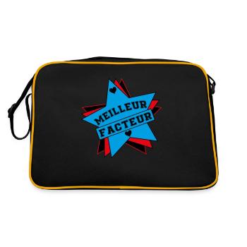 BEST FACTOR - Retro Bag - black/gold - Back