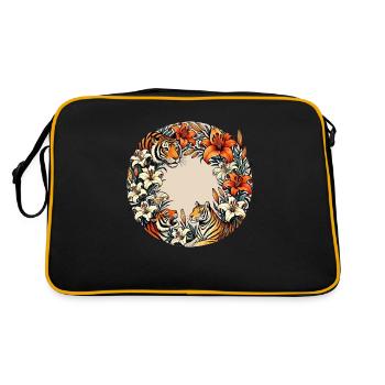 Tigres et lys tigrés - Sac Retro - noir/or - Dos