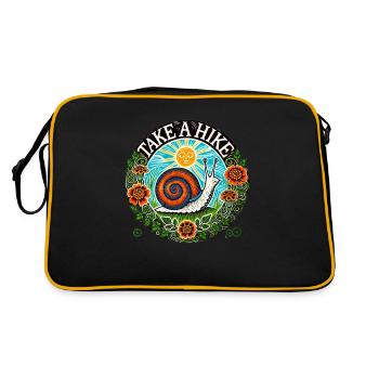 Wanderschnecke - Retro Tasche - Schwarz/Gold - Hinten
