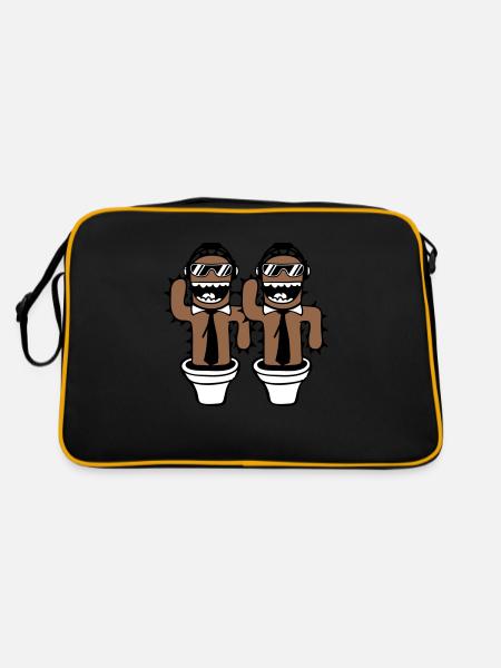 2 DJ Cool Cacti Cactus Team Friends Party Music - Retro Bag - black/gold - Back