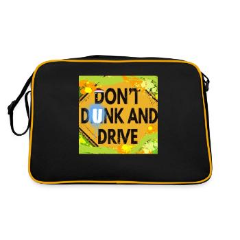 "DON'T DUNK AND DRIVE" - Retro Bag - black/gold - Back