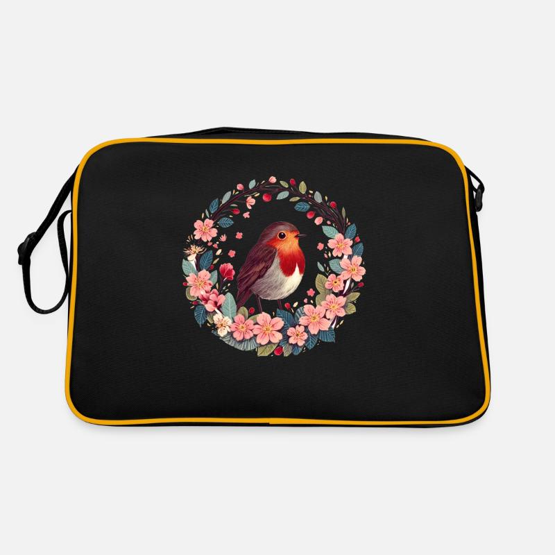 Rotkehlchen Retro Tasche