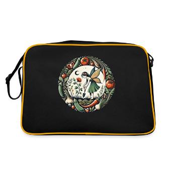 Gemüsefarm Fee - Retro Tasche - Schwarz/Gold - Hinten