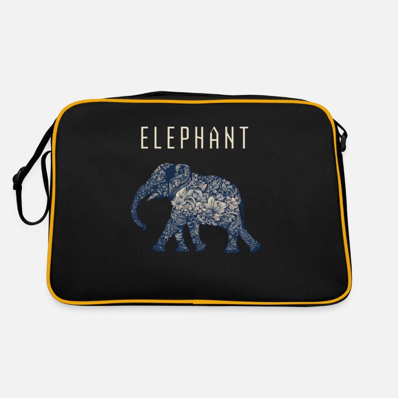 Elephant - Retro Tasche - Schwarz/Gold