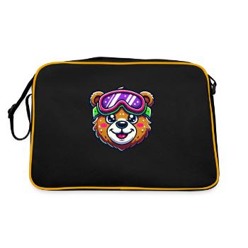 Bear Comic Ski Lunettes de ski - Sac Retro - noir/or - Dos