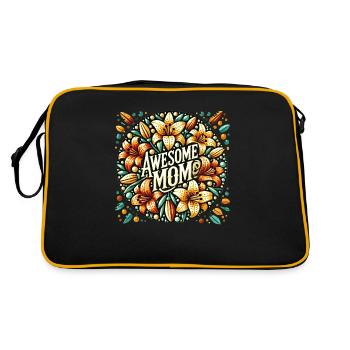 Tolle Mama - Retro Tasche - Schwarz/Gold - Hinten