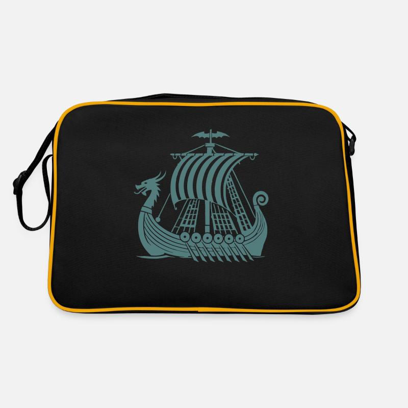 wikinger schiff 1 Retro Tasche
