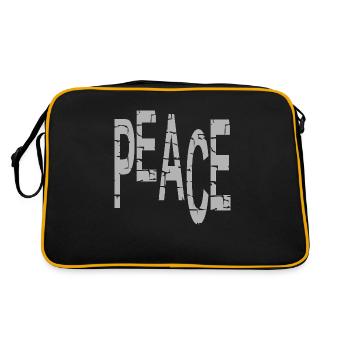 Friede - Retro Tasche - Schwarz/Gold - Hinten