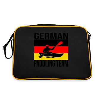 Chemise d’équipage de kayak allemand – Paddle - Sac Retro - noir/or - Dos