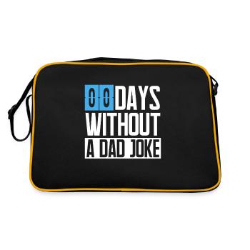 0 jours sans papa papa blague blague drôle dire - Sac Retro - noir/or - Dos
