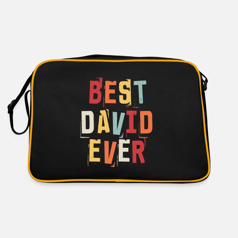 Bester David Ever Retro Vorname Text Spruch Retro Tasche