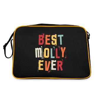Meilleur Molly Jamais Rétro Prénom Texte Disant - Sac Retro - noir/or - Dos