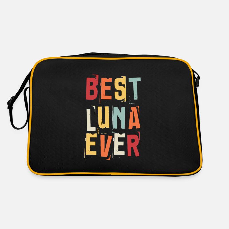 Beste Luna Ever Retro Vorname Text Spruch Retro Tasche