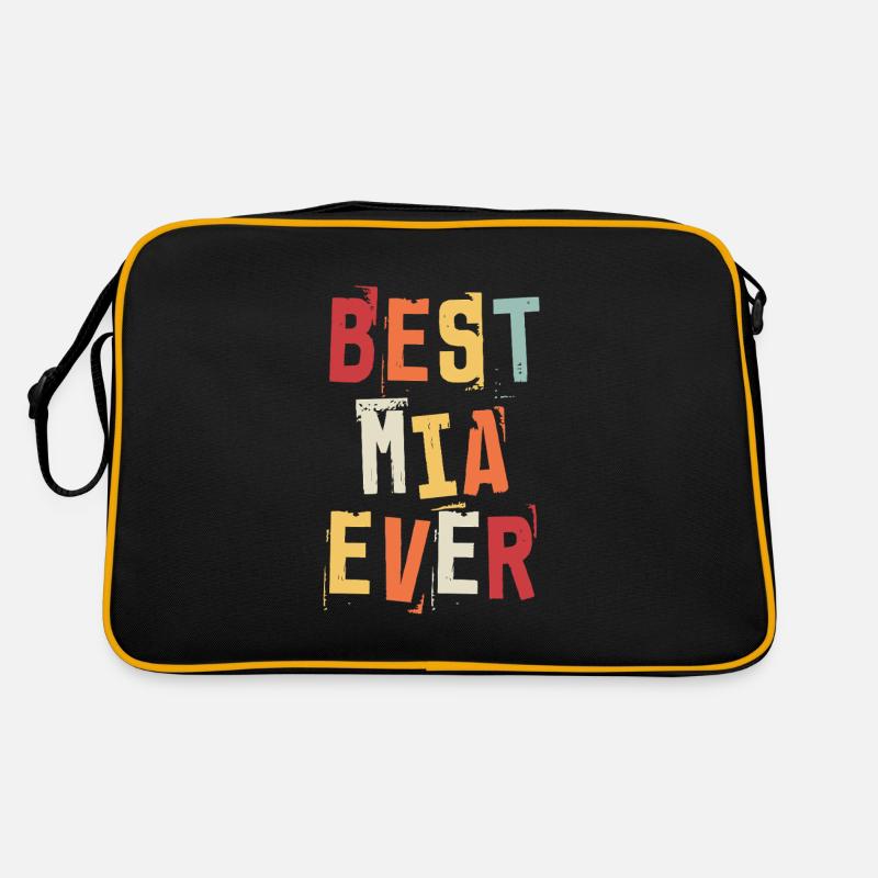 Best Mia Ever Retro First Name Text Saying Retro Bag
