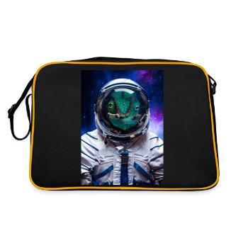 Panther Chameleon Spaceman Astronaut - Retro Bag - black/gold - Back