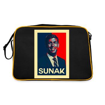 Rishi Sunak Britische Politik Konservative Partei - Retro Tasche - Schwarz/Gold - Hinten