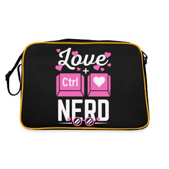 Love Nerd CTRL - Heart - Retro Bag - black/gold - Back