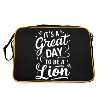 Lion Lion Animal Africa - Retro Bag - black/gold - Back