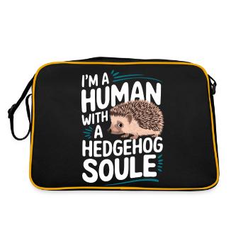 hérisson animal épineux hérisson - Sac Retro - noir/or - Dos