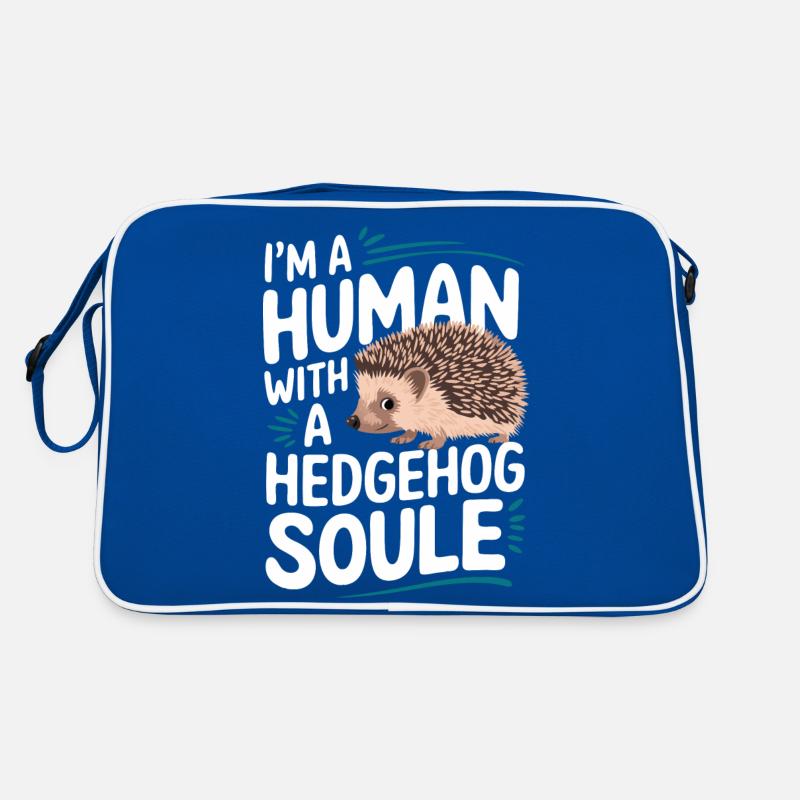 Igel Stachelig Tier Igel Retro Tasche