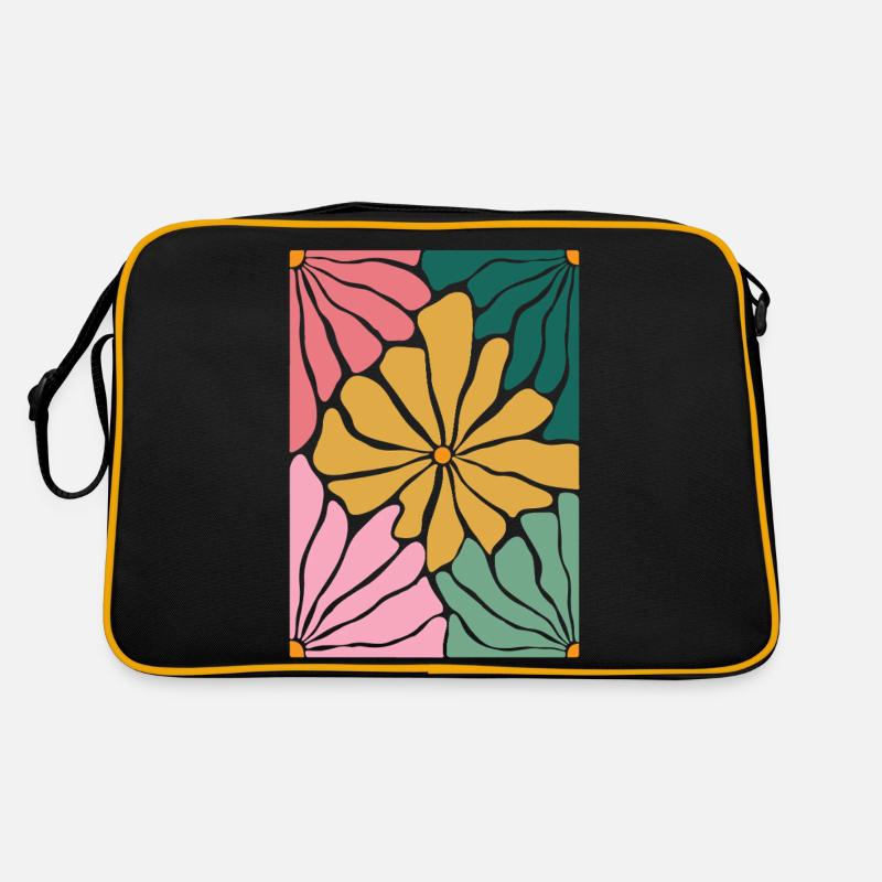 Boho Flowers Retro Tasche