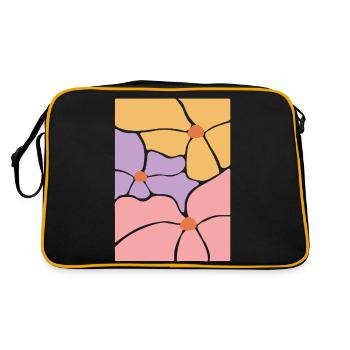 Fleurs de flore bohème - Sac Retro - noir/or - Dos
