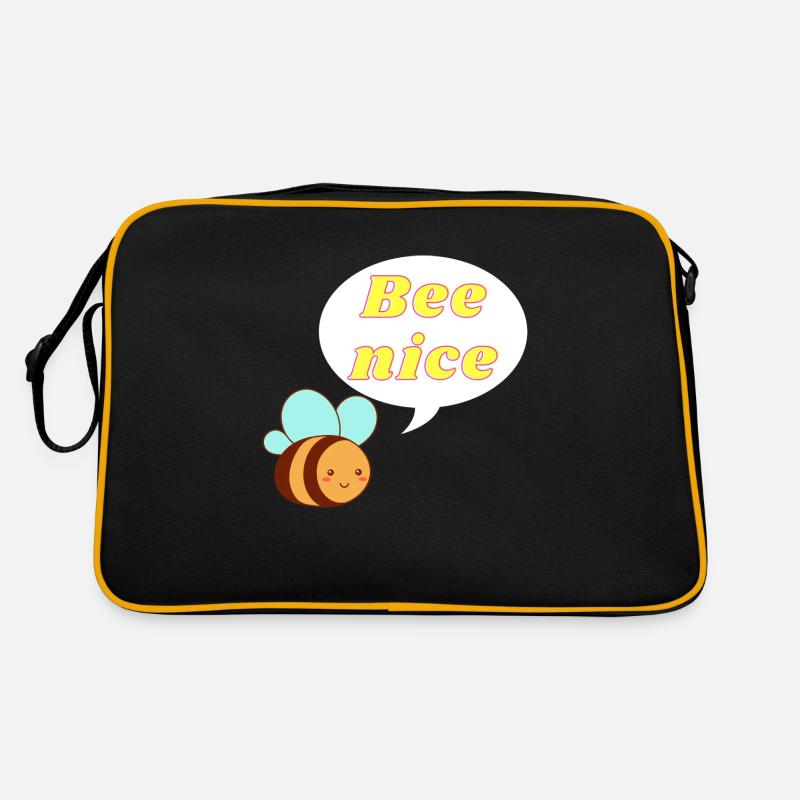 Bee nice süße Bienen Biene mit Spruch Geschenk Retro Tasche