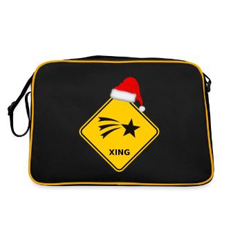 Animal traversant "Étoile de Noël" avec bonnet de Noel - Sac Retro - noir/or - Dos