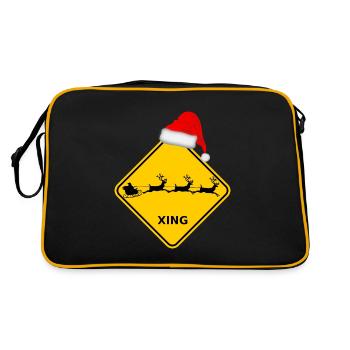 Changement de jeu « Père Noël avec traîneau » / casquette - Sac Retro - noir/or - Dos