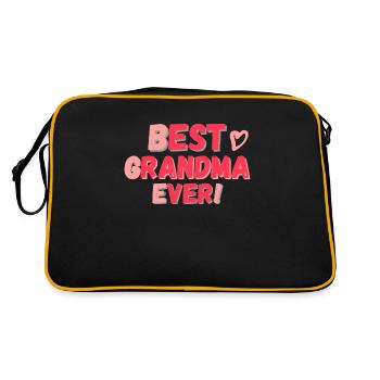 Best Grandma ever! red pink pink - Retro Bag - black/gold - Back