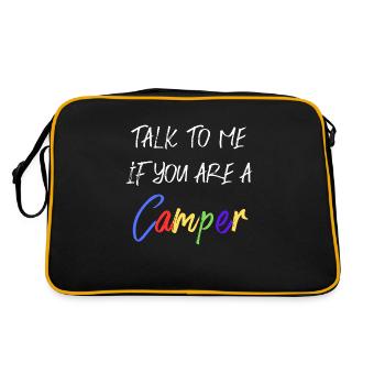Parlez-moi, si vous êtes un campeur - Sac Retro - noir/or - Dos