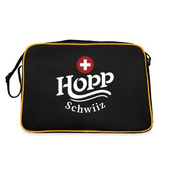 Drapeau suisse Maillot Drapeau suisse Marchandise - Sac Retro - noir/or - Dos