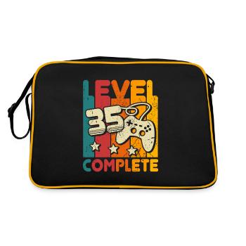 35e anniversaire niveau 35 Complete 35 ans - Sac Retro - noir/or - Dos