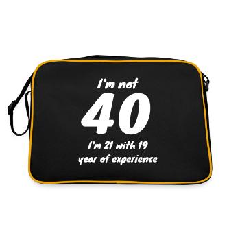 40th birthday - Retro Bag - black/gold - Back