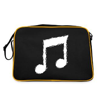 Music note music design singer - Retro Bag - black/gold - Back