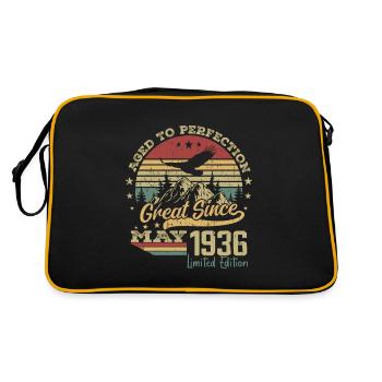 88 years old Aged to Perfection born in May 1936 - Retro Bag - black/gold - Back