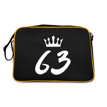 63 Number crown - Retro Bag - black/gold - Back