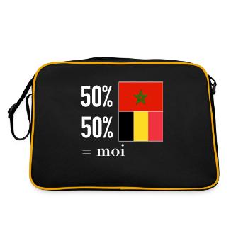 Moitié Belge / Moitié Marocain - Sac Retro - noir/or - Dos