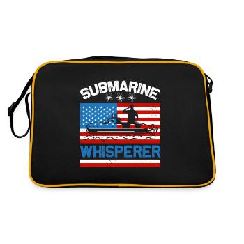Submarine Whisperer Funny Submariner Veteran - Retro Bag - black/gold - Back