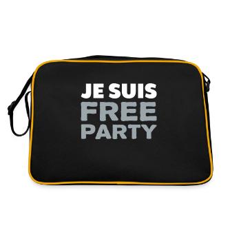 Je suis FREE PARTY - Sac Retro - noir/or - Dos
