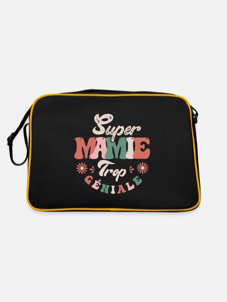 Super Mamie trop géniale - Sac Retro - noir/or - Dos