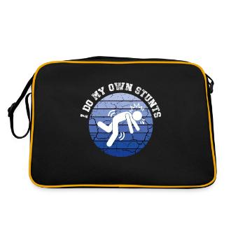 I Do My Own Stunts Still Working On My Landing - Retro Bag - black/gold - Back