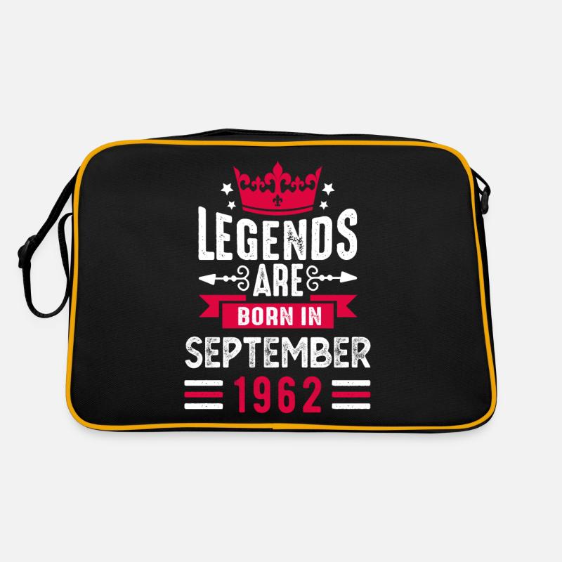 September 1962 - 60. Geburtstag Geschenk. Awesome. - Retro Tasche - Schwarz/Gold