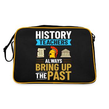 History Teacher Lesson Professor Historian - Retro Bag - black/gold - Back